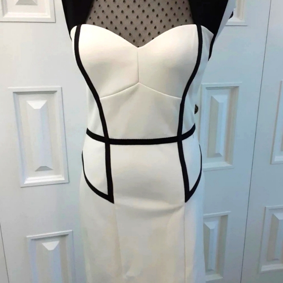 Bisou Bisou Dresses & Skirts - Black and Ivory Bodycon Dress